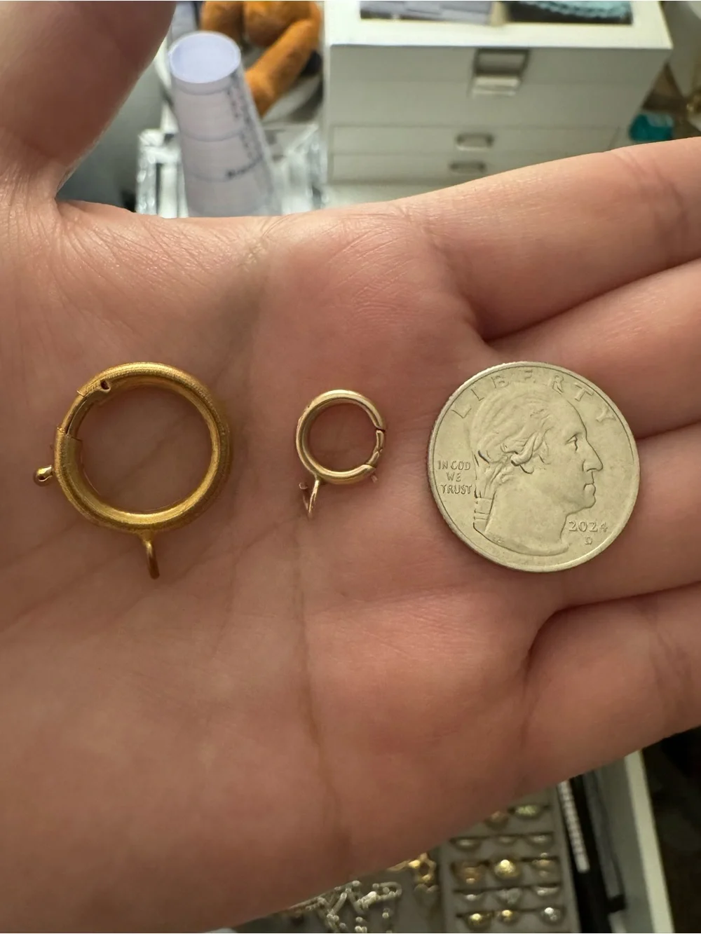 Vintage Large Gold Filled Bolt Clasp! RARE.